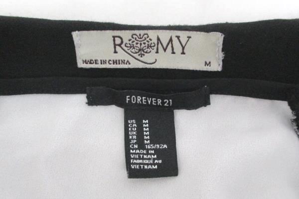 Women's Career Business Outfit Romy Black Pencil Skirt Forever 21 Blouse M