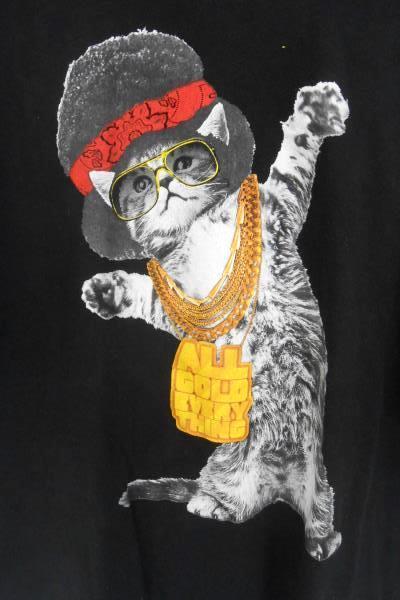 All Gold Everything Triniadad Cat Wearing Chains Black T-Shirt Unisex 2XL
