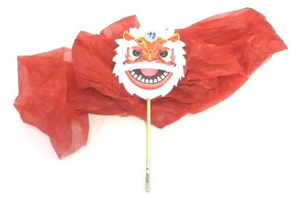 Vintage Red Chinese Dragon Banner Toy Display Flag