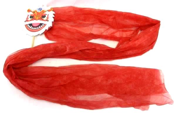 Vintage Red Chinese Dragon Banner Toy Display Flag
