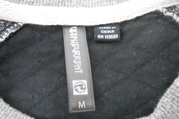Ocean Current Men's Quilted Black Gray Grey Long Sleeve Sweater Sz Medium
