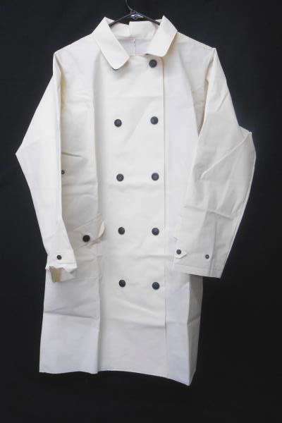 Cream Nylon Rain Coat in a Bag Belted Trench Removable Hood Carry Bag Women's