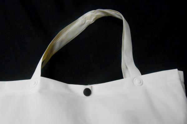 Cream Nylon Rain Coat in a Bag Belted Trench Removable Hood Carry Bag Women's