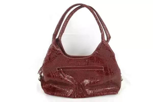 GNW Red Zippered Handbag With Built in Card Holder