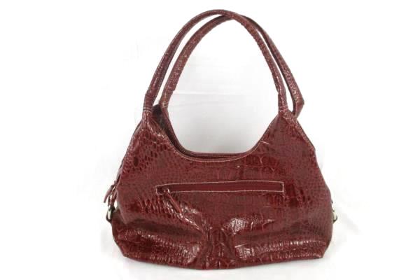GNW Red Zippered Handbag With Built in Card Holder