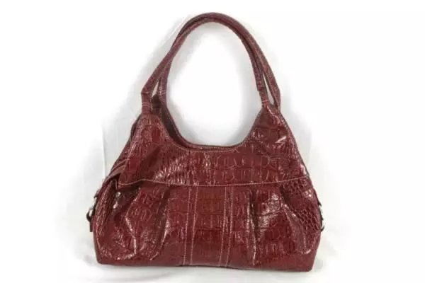 GNW Red Zippered Handbag With Built in Card Holder