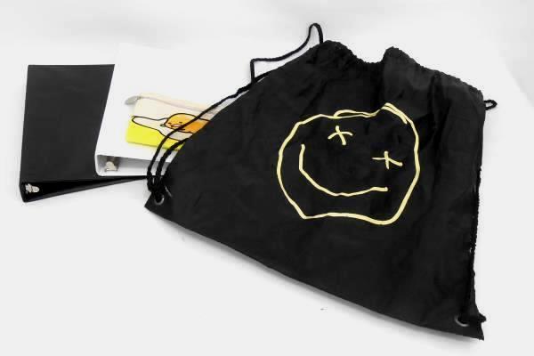 Back To School Lot- Smiley Face Backpack 2 Binders Pencil Pouch School Supplies