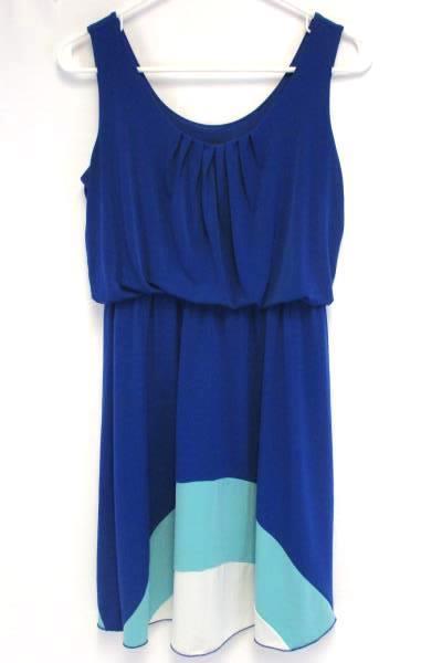 En Focus Studio Women's Sleeveless Blue Green White Dress Size 6
