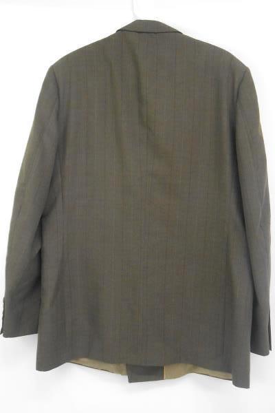 Stafford Men's Brown Plaid One Button Wool Blend Blazer Sport Suit Jacket 44L