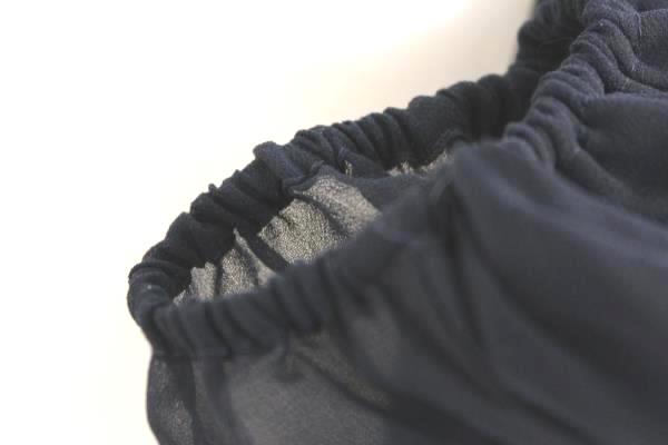 Women's Dark Blue Black Long Sleeve Scoop Neck Blouse Shirt By H&M Size 6