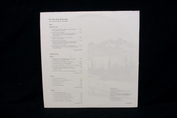 It's Not Easy Knowing Bob Nottingham Vinyl LP 1974 Folk Country Religious