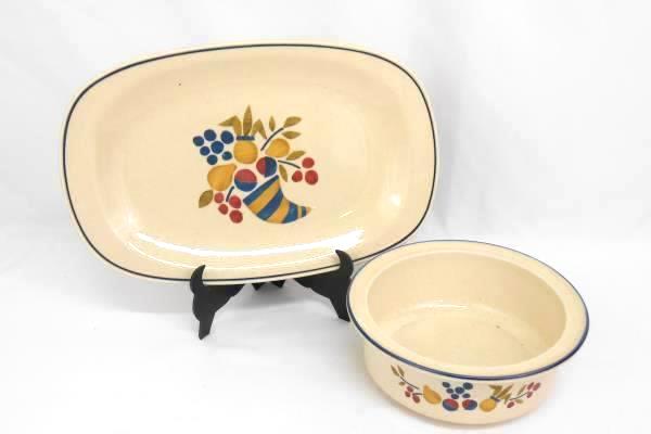 Versatone By Noritake Dinnerware Vegetable Bowl & Serving Platter "Abundance"