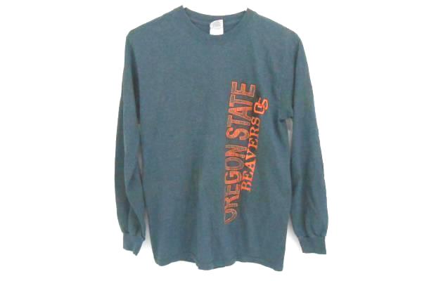 Men's Oregon State Beavers Green T-shirt Long Sleeve Gildan Size Small