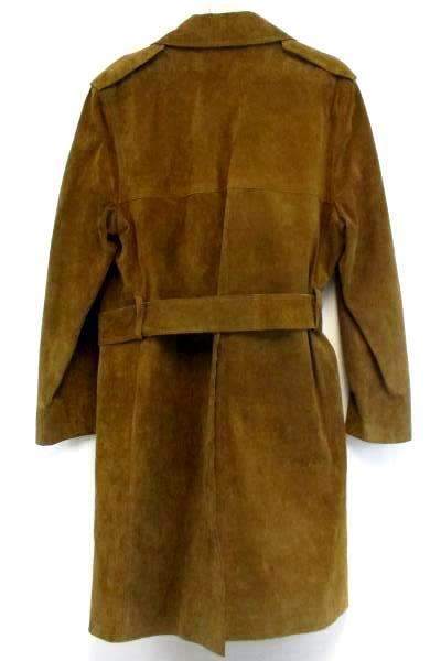 1970's 80's Rare Trench Coat Herman Phillips Loewe Leather Satin Lining 52