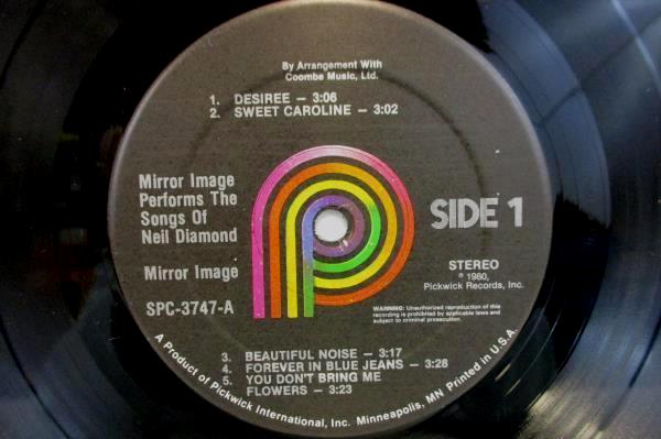 Mirror Image Performs the Songs of Neil Diamond LP 33 RPM Vinyl