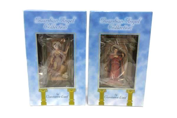Lot of 2 Guardian Angel Wall Hang Plaque July Protection August Praise