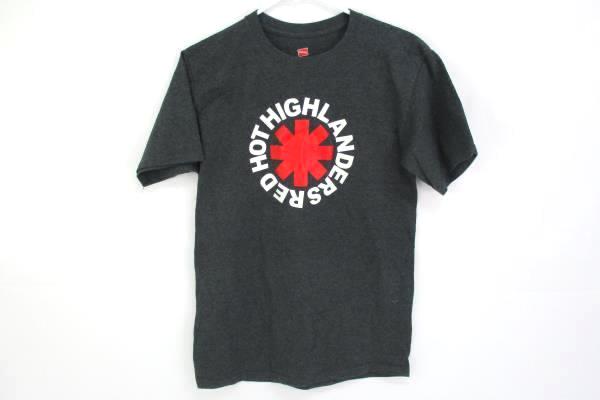 Red Hot Highlanders Grey White Red T-Shirt Crew Neck Tagless Hanes Size Small