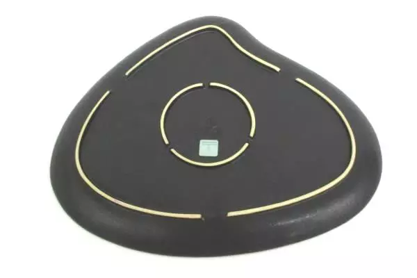 Partylite Ceramic Candle Holder Plate Teal Blue White Abstract Lilly Pad Shaped