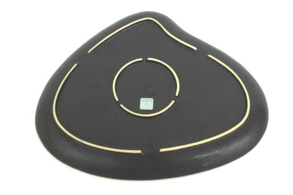 Partylite Ceramic Candle Holder Plate Teal Abstract Lilly Pad Shaped