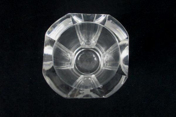 Vintage Skruf Vase Mid Century Glass Crystal Women Praying Star Etched Signed