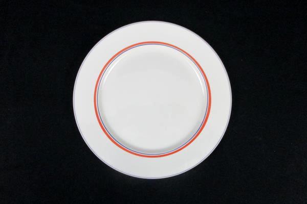 Set of 3 Villeroy & Boch Dinner Plates Carrousel Blue Orange Bands 10.5"