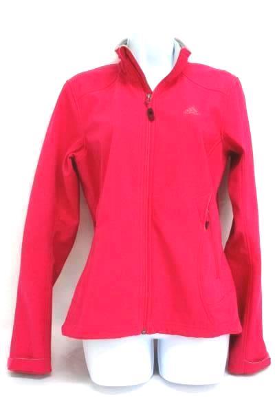 Adidas Outdoor Zip Up Jacket Soft Shell Athletic Women's Small Fuchsia Pink Zip