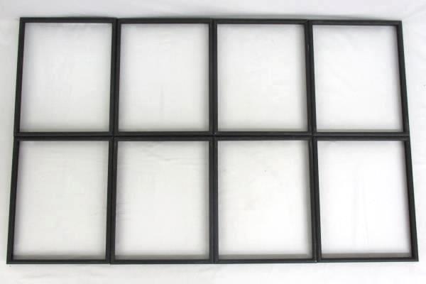 Lot Of 8 Metal Frames Black 10" x 8" Empty No Glass