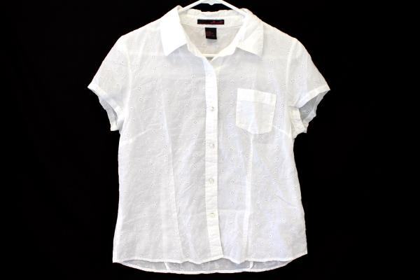 2: Women's Blouse Tops Axcess Liz Claiborne Red Tunic Willi Smith White Shirt 10