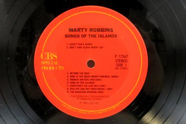 Marty Robbins - Songs Of The Islands Vinyl LP 33 RPM P 17367 1983 CBS