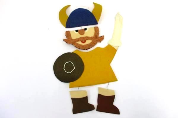Vintage Handmade Viking Felt Wall Door Hanging Decor