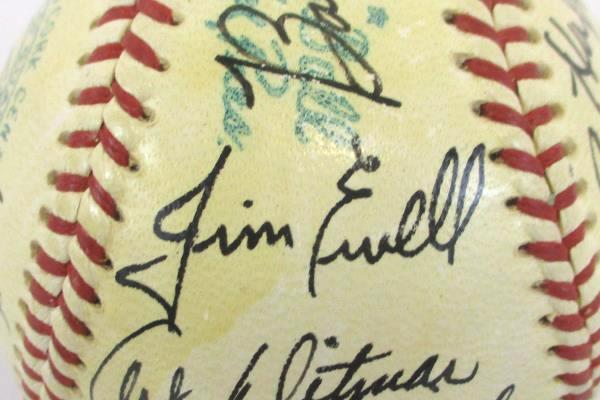 1956 KC Athletics Team Autographed 28 Signatures Signed Baseball No COA