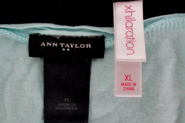 Lot of 2 Women's Tops Size XL Ann Taylor Sequined Xhilaration Short Sleeved
