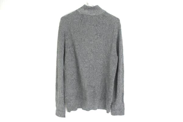 Calvin Klein Sweater 1/4 Zipper Gray Knit 100% Cotton Men's Size Medium