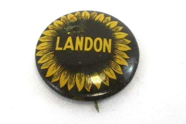 Lot of 2 RARE Vintage Landon & Knox Young Republican Pinback - Bastian Brothers