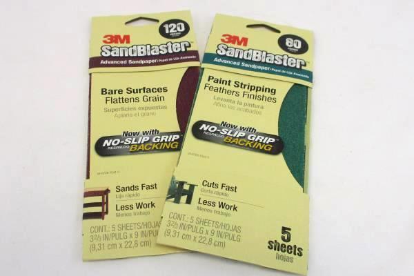2 Packs 3M SandBlaster Advanced Sandpaper 80 Course & 120 Medium Grits 10 Sheets