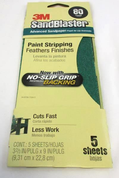 2 Packs 3M SandBlaster Advanced Sandpaper 80 Course & 120 Medium Grits 10 Sheets