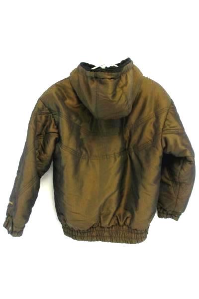 Women's Fera Skiwear Insulated Ski Jacket Bronze Black Faux Fur Size 6 Vintage