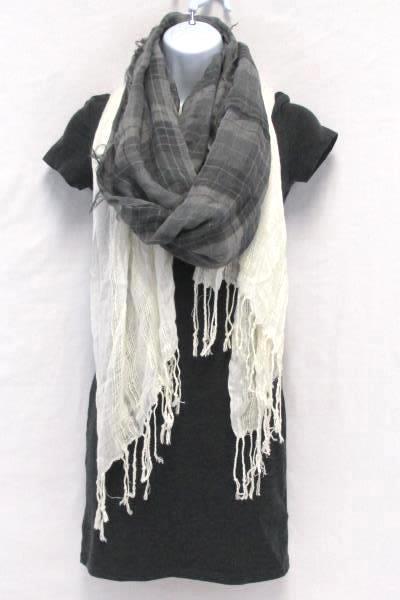 Women's Lot of 3 H&M Basic Gray Bodycon Mini Dress XS & 2 Scarves White Gray