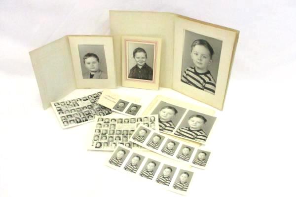 Vintage Lot of Black & White School Class Individual Photos 1950s Era
