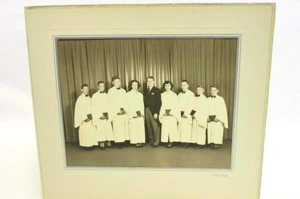 Vintage Lot Professional Photographs Cardboard Folder Black & White Choir Group