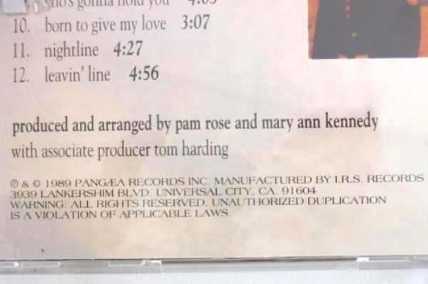 Kennedy Rose - Hai Ku CD 1989 Pangea Records X213011