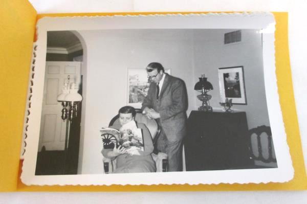 VTG Black & White Photo Album Prints Kodak Family Pictures Son Husband & Wife