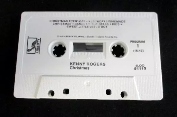 Kenny Rogers Christmas Cassette Tape Liberty Records 1981 'Christmas Everyday'