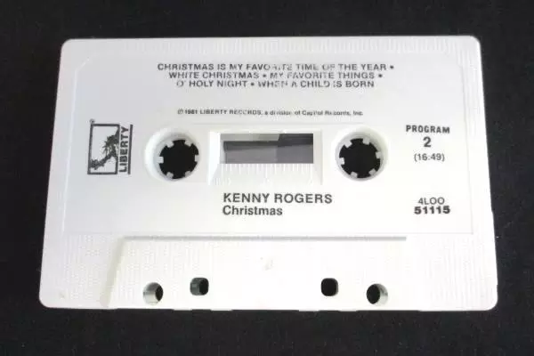 Kenny Rogers Christmas Cassette Tape Liberty Records 1981 'Christmas Everyday'