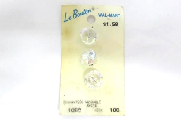 4 Packages Of Vintage Le Bouton Buttons Assorted Colors