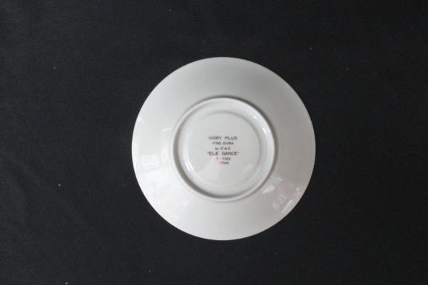 Lot of 7 E & E "Ele Gance" Y001 Ivory Plus Fine China 6" Saucers