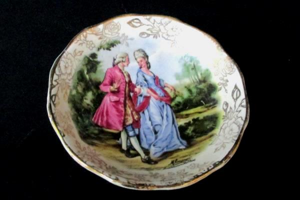 4 Vintage James Kent Ltd Romance Porcelain Trinket Bowls Longton Made in England