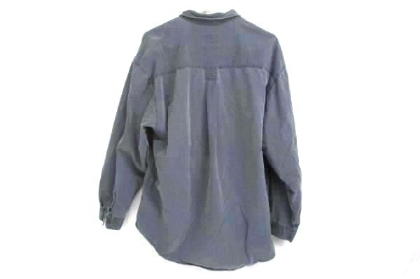 Men's Blue Evergreen Sportsman Full Fit Button Front Shirt Size Medium L