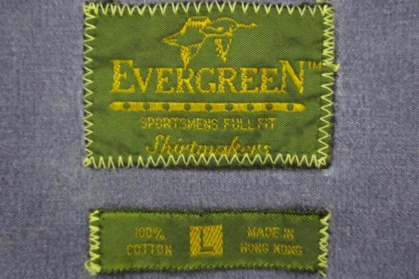 Men's Blue Evergreen Sportsman Full Fit Button Front Shirt Size Medium L
