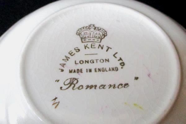 4 Vintage James Kent Ltd Romance Porcelain Trinket Bowls Longton Made in England